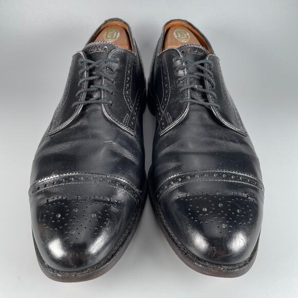 Allen Edmonds Sanford Men\'s Size 11.5 Black Leather Oxford Cap Toe Dress Shoes main image 9